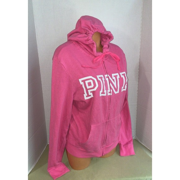 Vintage Victoria’s Secret zip love pink hoodie sweatshirt Top SM - Picture 5 of 9